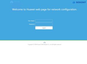 HUAWEI V173 50 XG PONGPON Combo with firmware login page screenshot