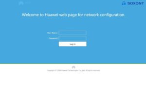 HUAWEI V173 XG PON10GEPON with firmware login page screenshot