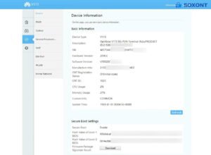 HUAWEI V173 XG PON10GEPON with firmware of software version screenshot